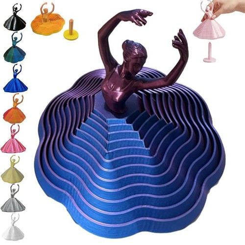 Printed spinning ballerina - 3d-printed,